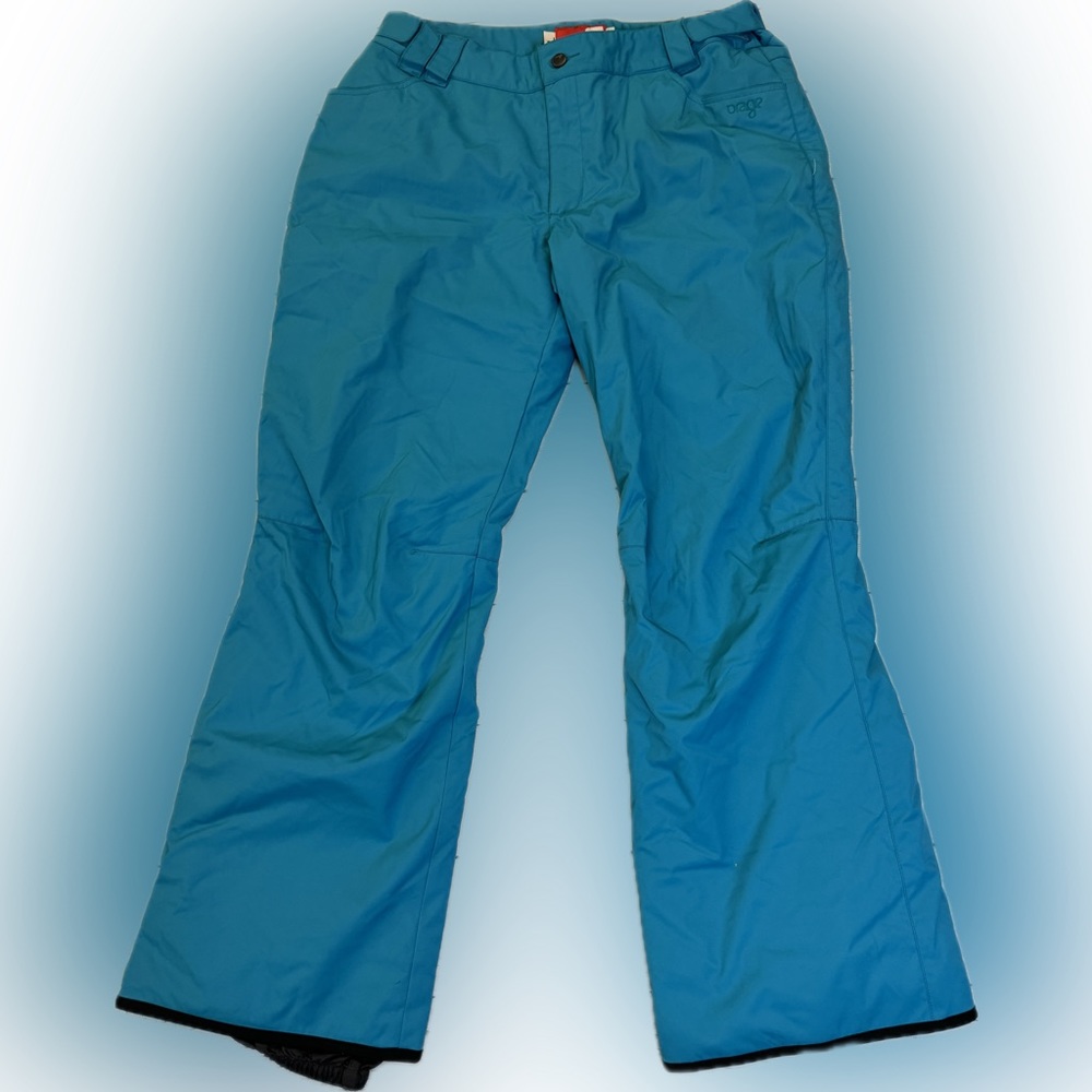 Orage France adult ski pants sz XL turquoise, 5 pocket. Prime OT series.